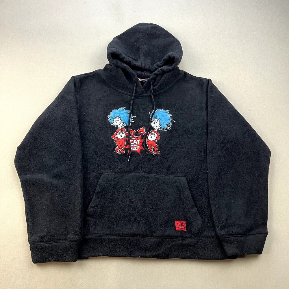 Dr. Seuss Black Hoodie with Blue and Red Design